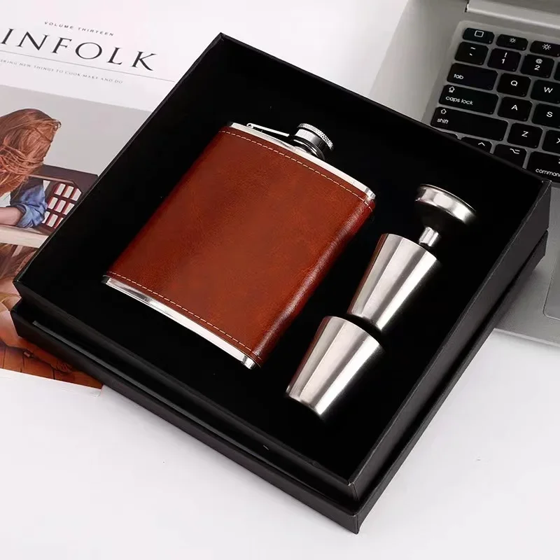 4/8oz Portable Pocket Hip Flask Outdoor Travel 304 Stainless Steel Flask Whiskey Drink Alcohol Flasks 8oz Steel Hip Flask Flagon