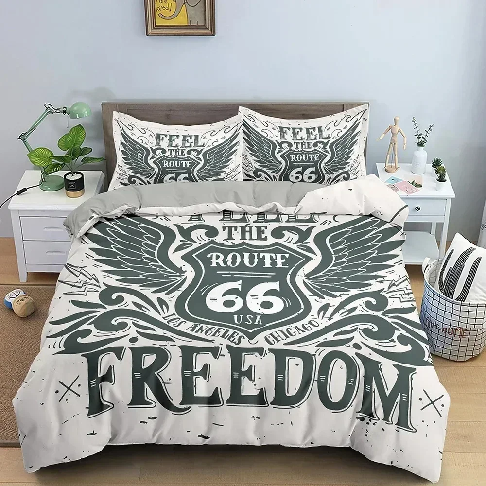 

Number 66 Print Bedding Set Duvet Cover Sheet Printed Bed Set Pillowcase Bed Full Queen King Size Comforter Bedroom