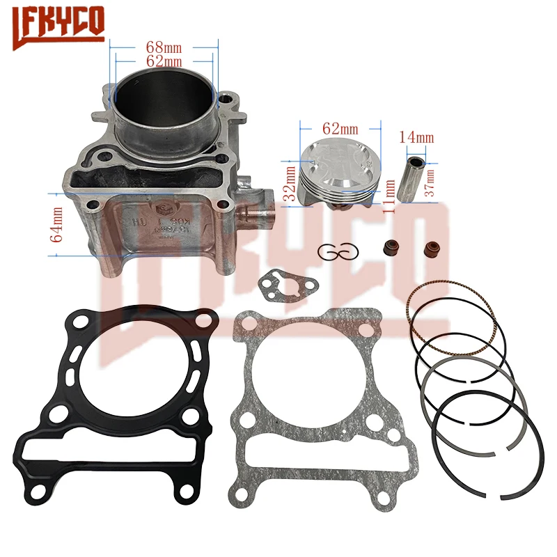 

Motorcycle 62mm Big Bore Cylinder Kit Motor for Honda PCX150 PCX160 Vario Click ADV Stylo 160 WW150 PCX 160 150 SH150 Motoblock