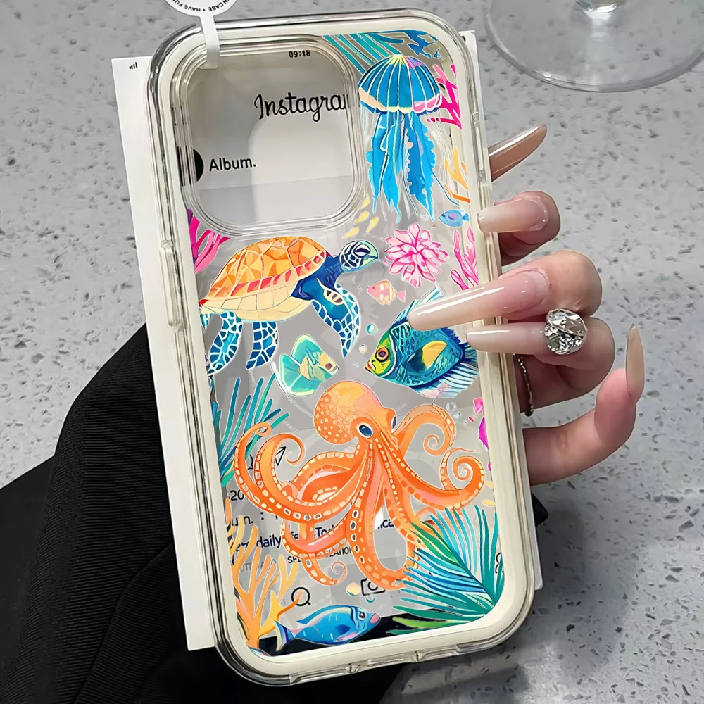 Meer ​ ​ Schildkröten-Handyhülle für Samsung Galaxy S26 Ultra S25 S24 edge s22 s23 Plus FE A57 A54 A55 A16 A35 A36 A37 5G Transparente Hülle – Detail 4