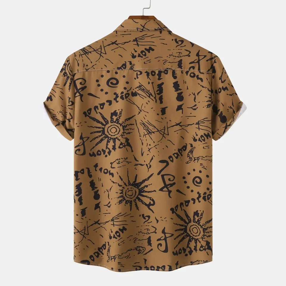 Summer New Men's Floral Printed Short Sleeve Shirts  Trend Streetwear Fashion Casual Comfy Tops Hawaiian Holiday Camisa Male