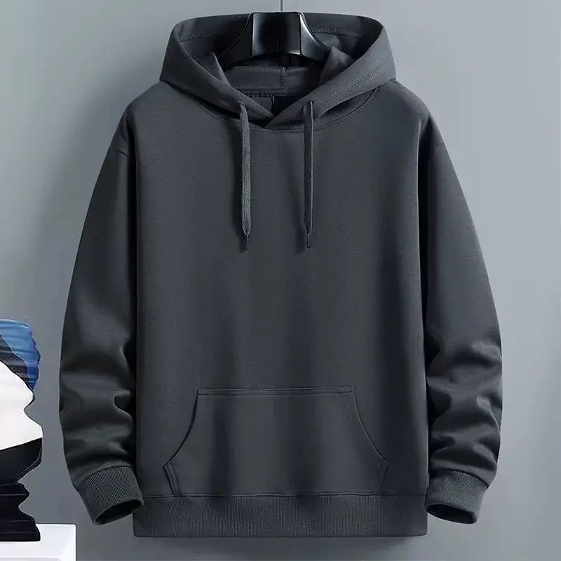 

GIOIOMen's Sweater，2025Spring New Solid Color Loose Hoodie，Fashionable Versatile Sports Jacket