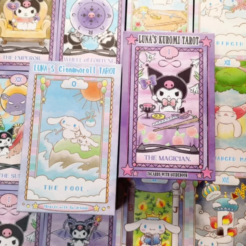 Jeu de cartes de tarot Cinnamoroll Melody, Hello Kitty Kuromi, jeu de société, cartes Oracle, fête de famille, jeu de société