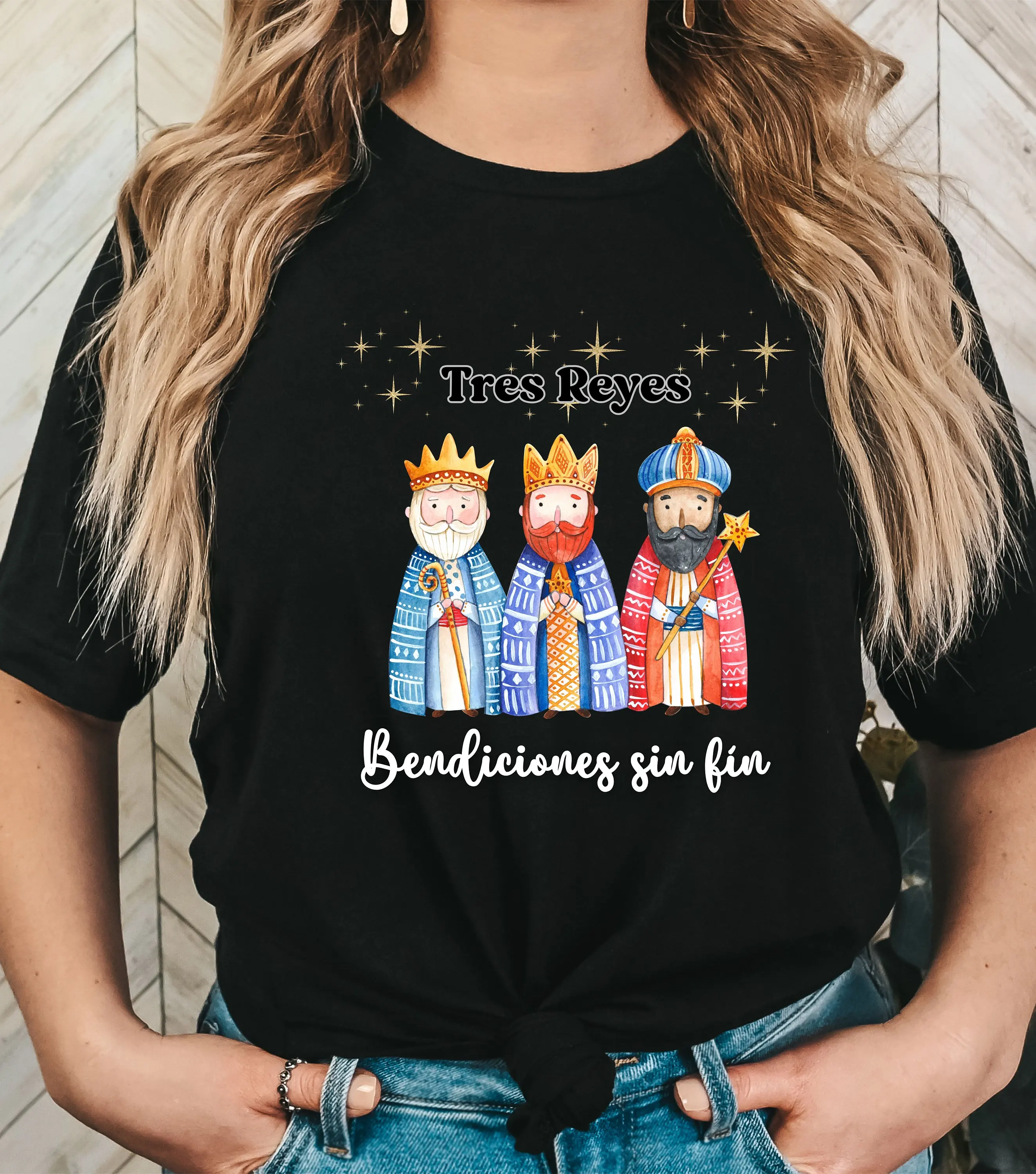 Wise Men Spanish T Shirt Tres Reyes Bendiciones Sin Fin Unique