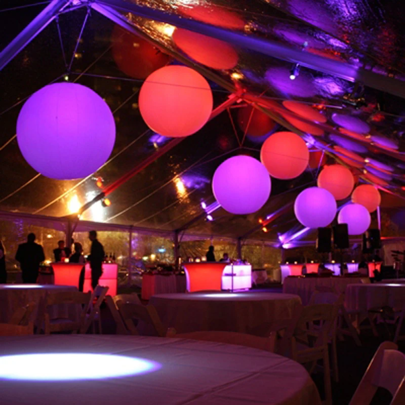 Balloons Giant Hanging LED  Inflatable  Nylon Cloth Inflatable Colorful Balloon for Pub Wedding Concert Decorations