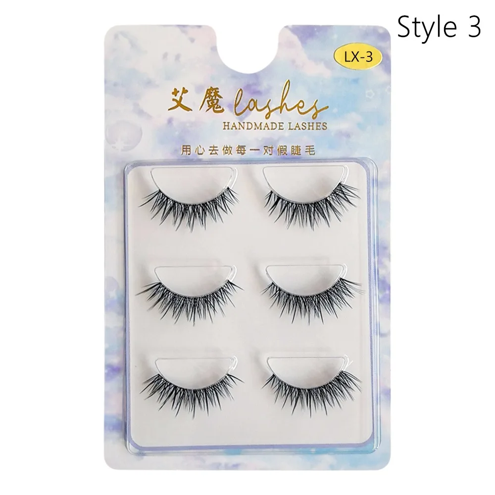 ขนตาปลอมธรรมชาติแบบใหม่ แถบใส ใช้ซ้ำได้ ขนตาปลอมสีดำ ฟู หนา ทรงตาแมว ต่อขนตา