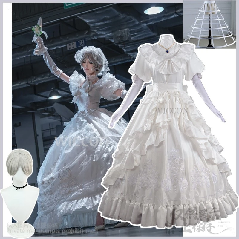 Anime jogo identidade v cosplay loody rainha traje mary lolita vestido peruca mulher halloween natal fantasia terno de casamento personalizado