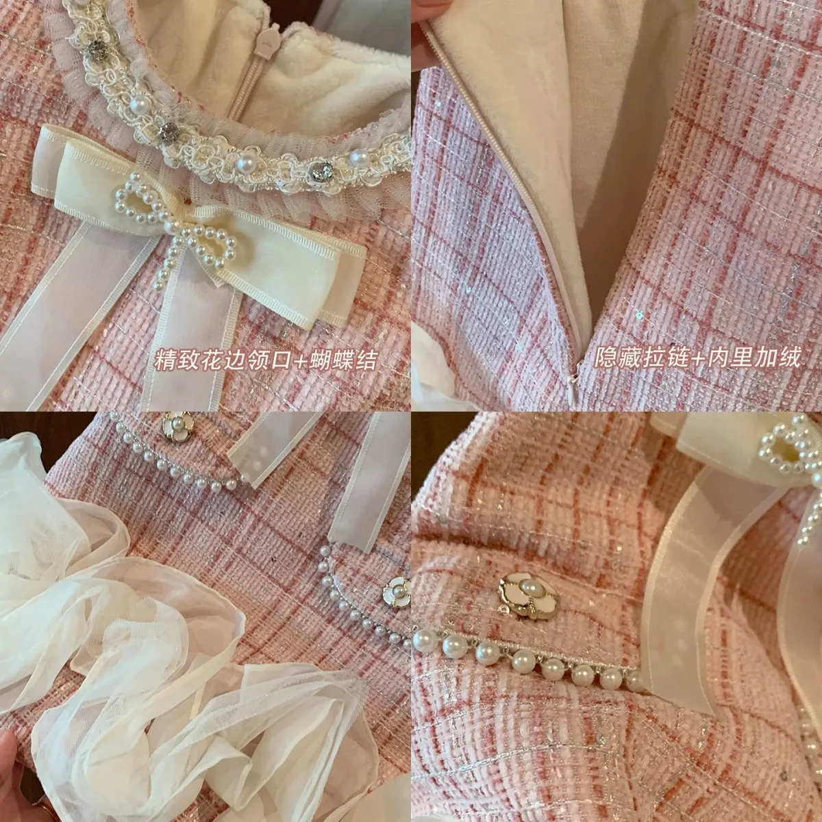 80-130 سنتيمتر الفتيات فستان الأميرة الخريف/الشتاء تانك القمم فستان الأطفال سميكة المخملية فستان أسفل قميص قطعتين مجموعة