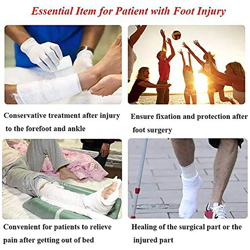 -AT52 2X Post Op حذاء القدم كسر دعم أحذية المشي لإصابات القدم مستقرة الكاحل المفاصل الانتعاش لتخفيف الآلام XL