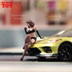 Painted Miniatures 1/24 1/64 1/43 1/87 Sexy High-Heel Girl Female Scene Figure Doll Unpainted Model For Car Vehicles Toys
