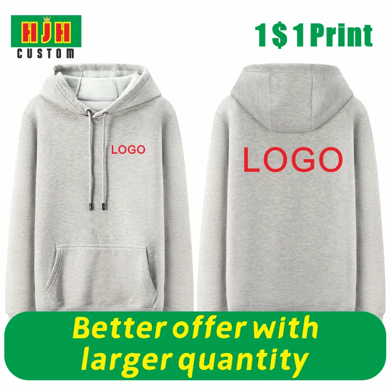 Personalized Customization Of Your Own Design Brand Logo/Image For Men And Women DIY Embroidery Printed Hoodie Sweatshirt New6XL