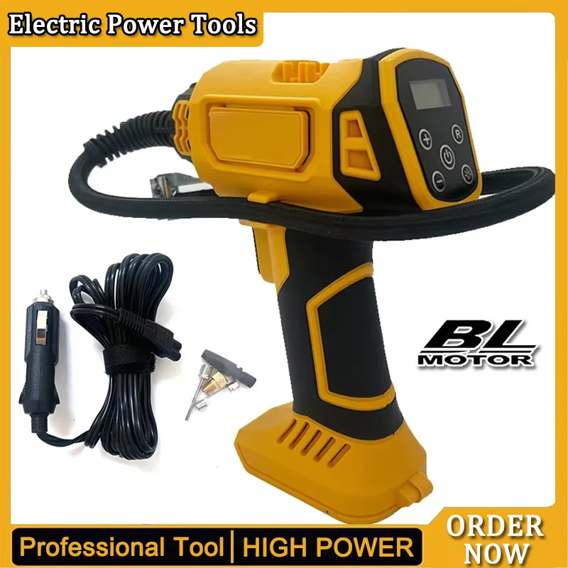 Dewalt Compressore d'aria Gonfiatore automatico per pneumatici Pompa elettrica portatile ricaricabile senza fili con manometro digitale per auto