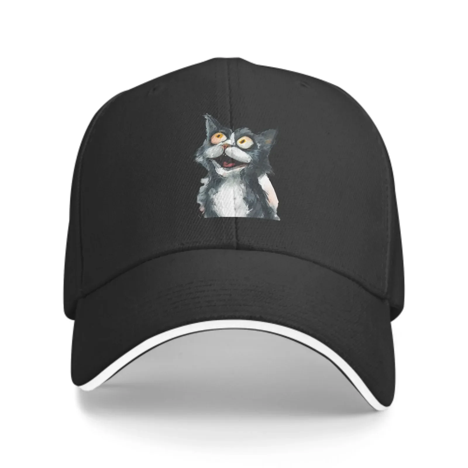 Silly Cat Unisex Baseball Cap FashionTrucker Hat Adjustable Casquette for Women Men Four Seasons Daily OutDoor Sports