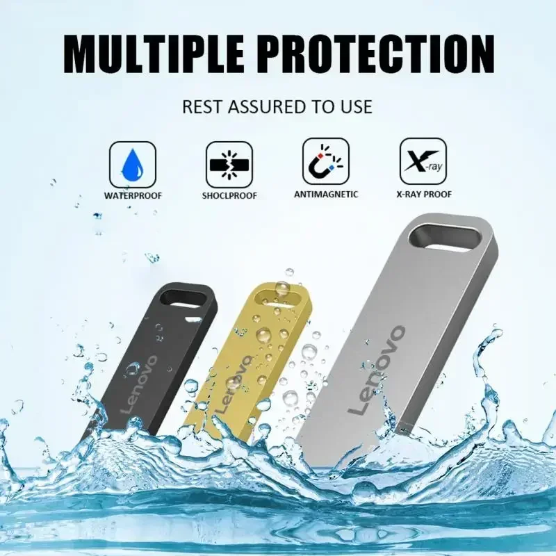 Lenovo Flash Drives 2TB Usb 3.0 Mini High Speed Metal Pendrive 1TB 128GB Stick Portable Drive Waterproof Memoria Storage U Disk