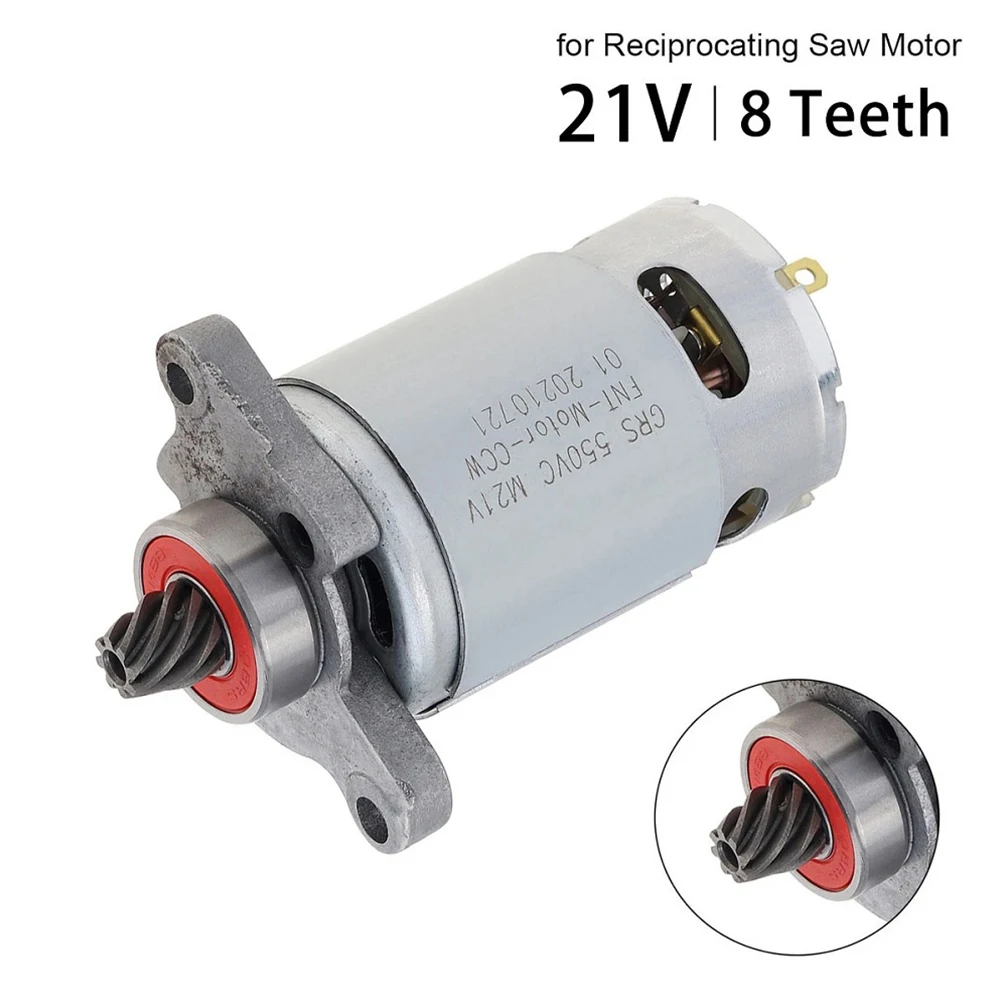 High Power Motor DC Motor Metal Power Tools RS550 With Conical Gear 21V 8 Teeth For Handheld Workshop Equipment