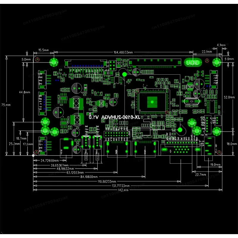 4K V By 1 Interface High Definition LCD Driver Board Supports 2 * USB  2 * HDMI + VGA Expandable Type-C