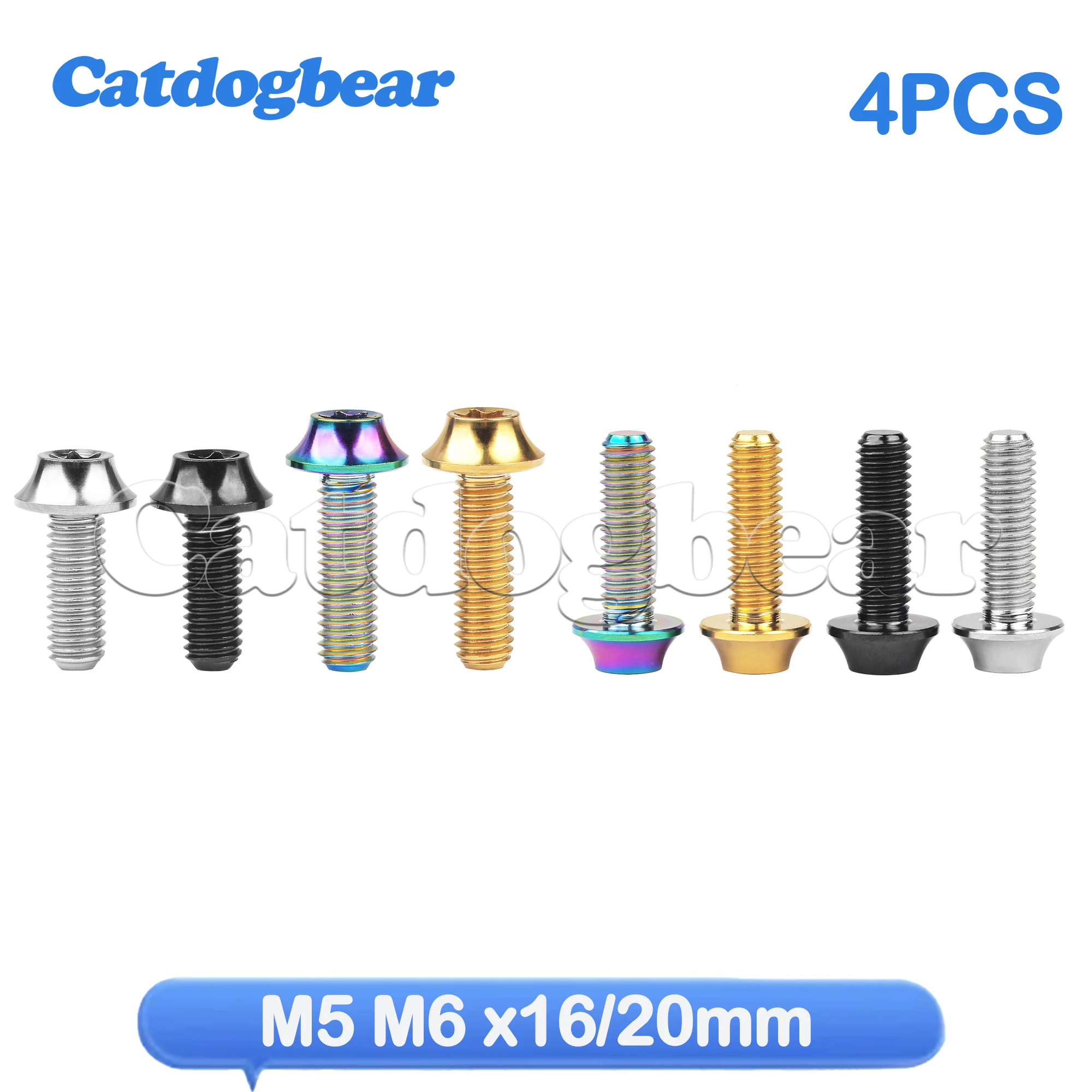 

Catdogbear 4 шт. M5x20 мм M6x16 20 мм титановый болт винт с головкой Torx для велосипеда V тормозной винт монтажные детали