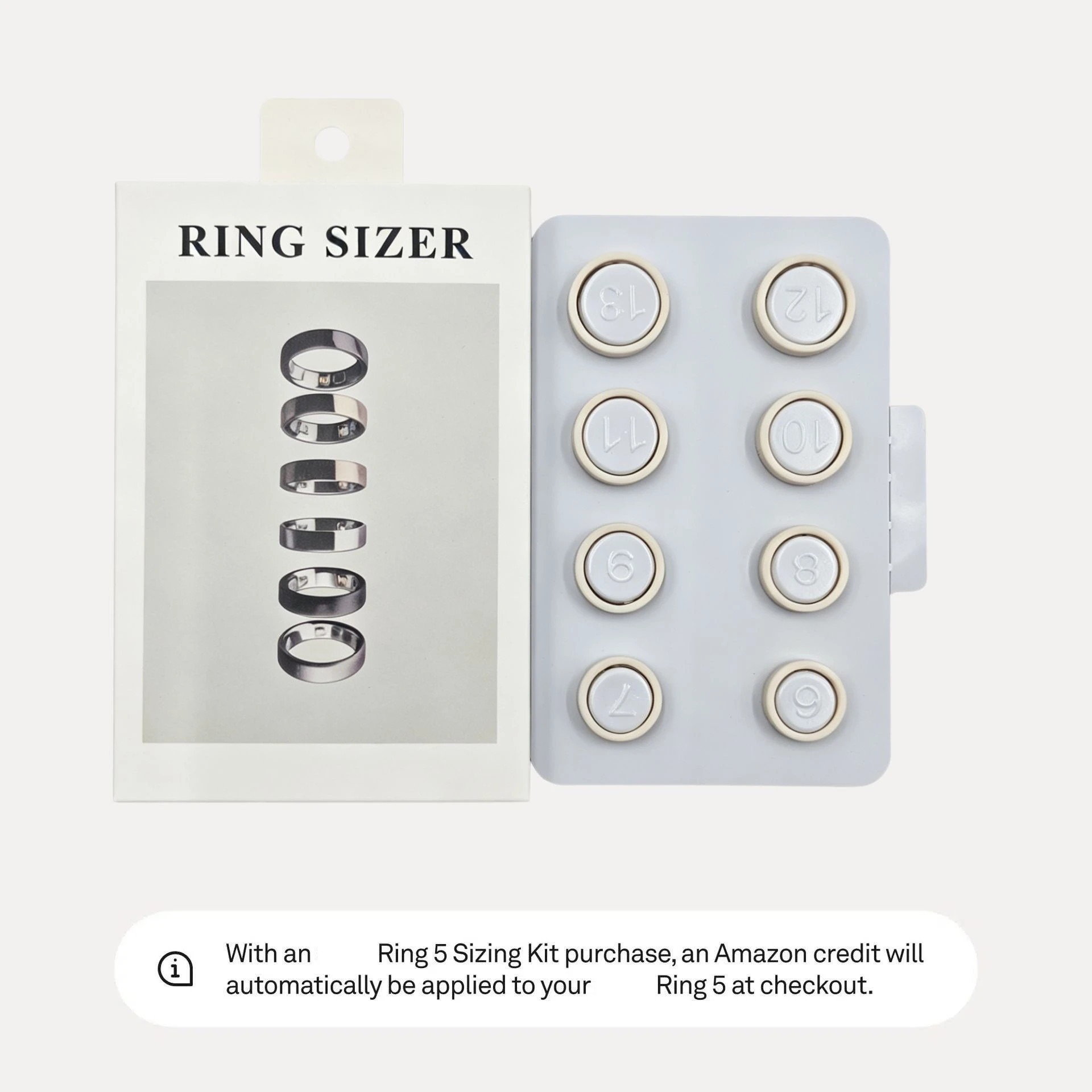 Ring 5 Sizing Kit Ring Size Reference Mold Test Sleeve Universal Men Women Finger Measuring Tool Ring Size Tester