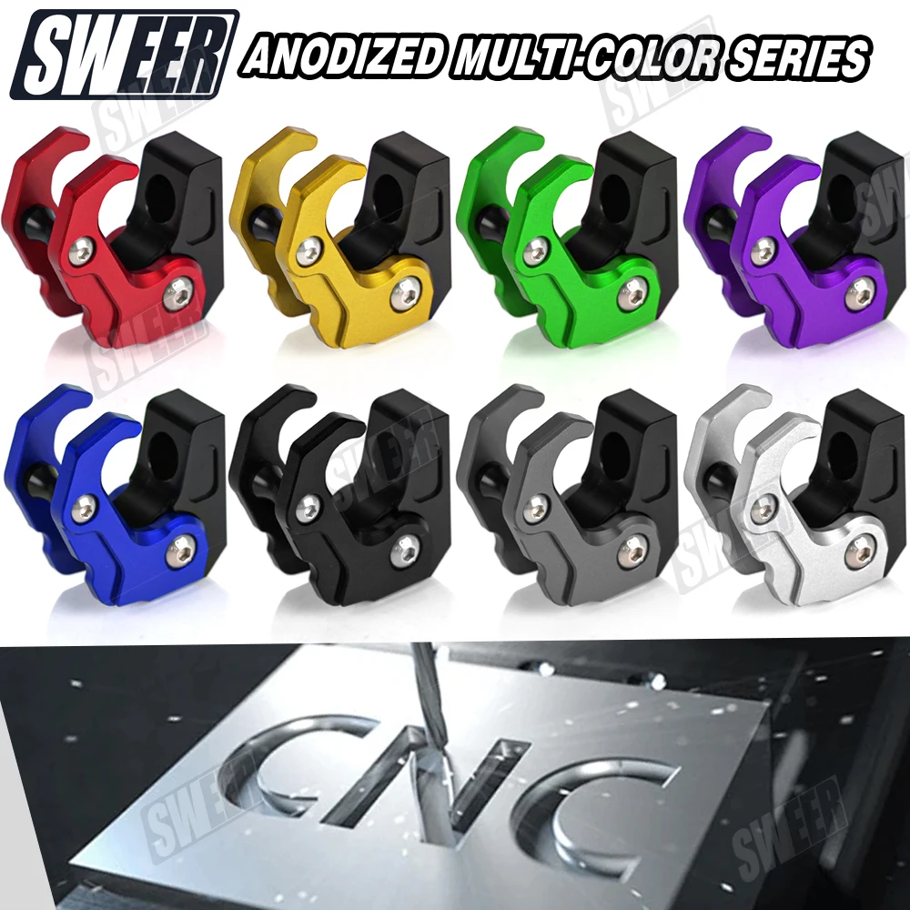 

Мотоциклетный крючок из алюминиевого сплава - двойные вешалки для шлема и сумки, ручная сумка/багаж/держатель для сумки для покупок, различные варианты цвета