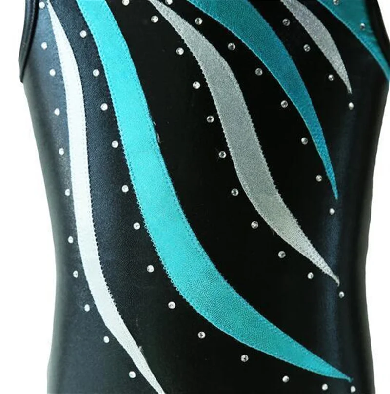 Hot Sale Cheap Full Size Kids Girls Children Sleeveless Rhinestones Tank Gymnastics Leotards