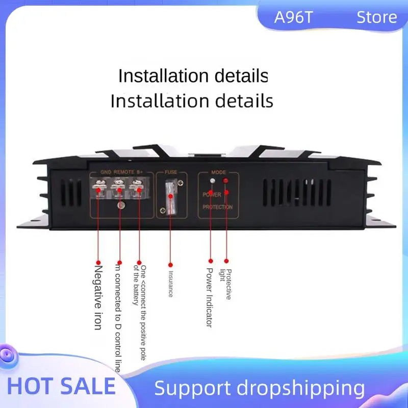 

A96T 3800W High Power Car Sound Amplifier 2-Channel Car 12V Amplifier Stereo Car Audio Receiver Parts For Car Audio Modification