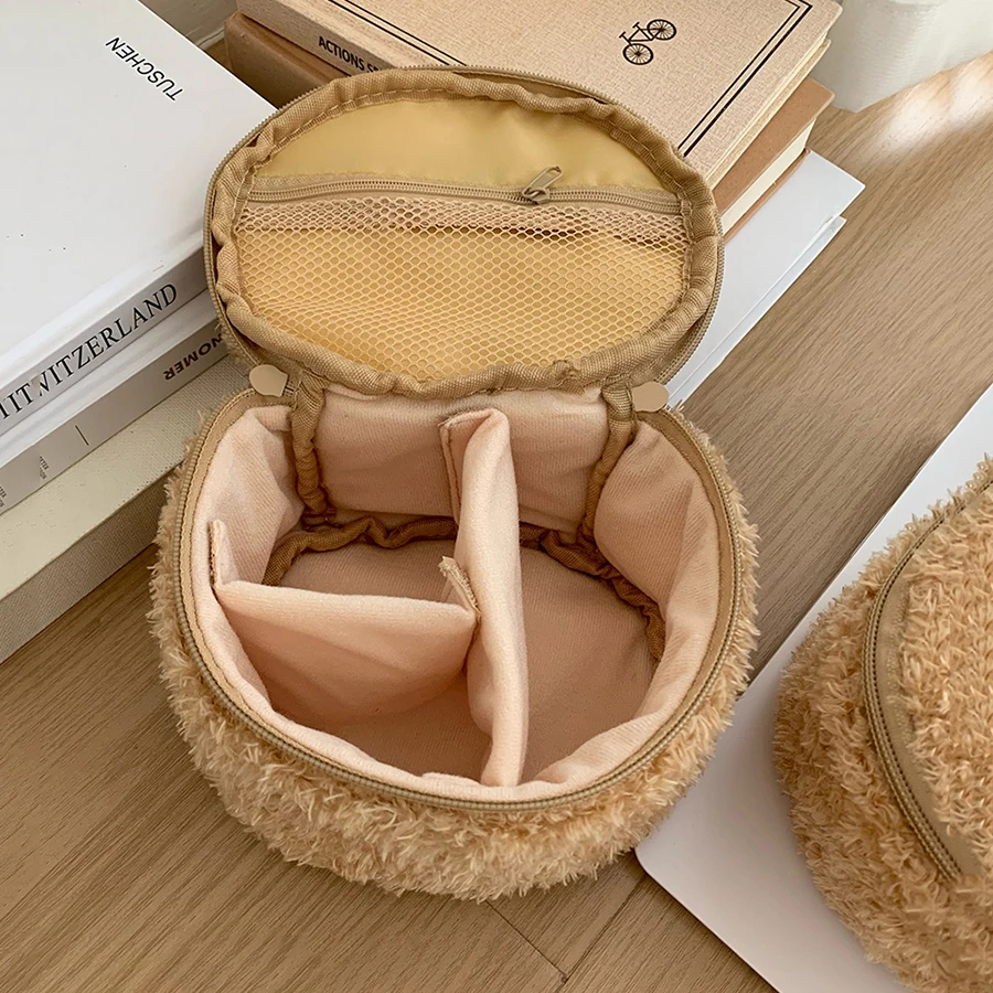 Cute cartoon bear cosmetic bag female large-capacity portable travel handheld wash storage bag bag bag image 4