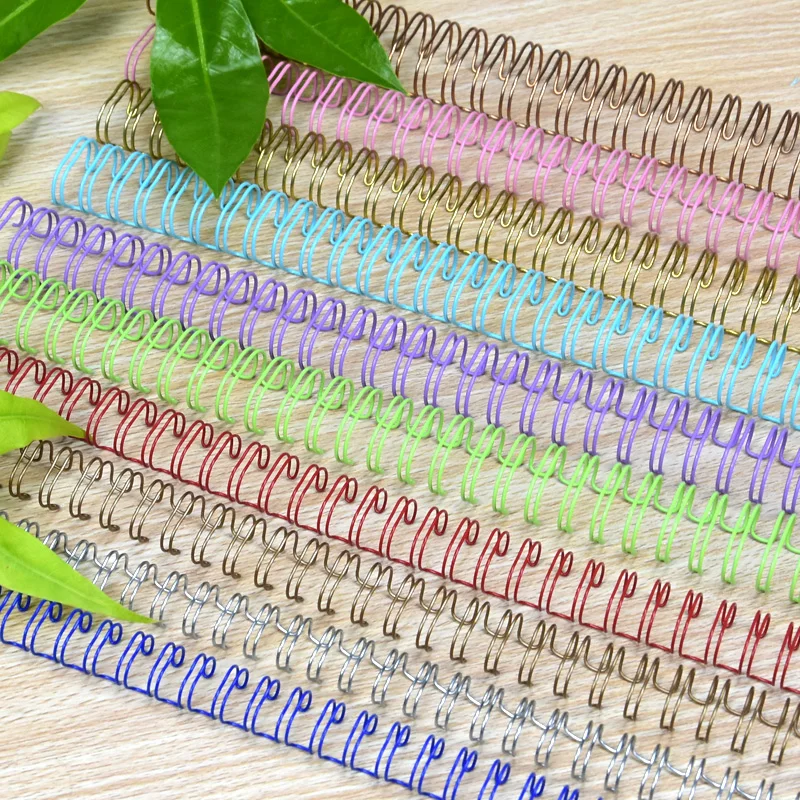 3:1 34 Holes 50pcs Notebook Spring Book Ring Wire O Binding A4 Binders Double Wire Binding Metal YO Coil Calendar Binding Rings