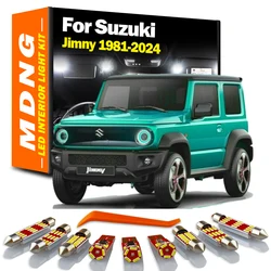 MDNG LED Bulbs Interior Map Dome License Plate Light Kit For Suzuki Jimny 1981- 2019 2020 2021 2022 2023 2024 Car Accessories