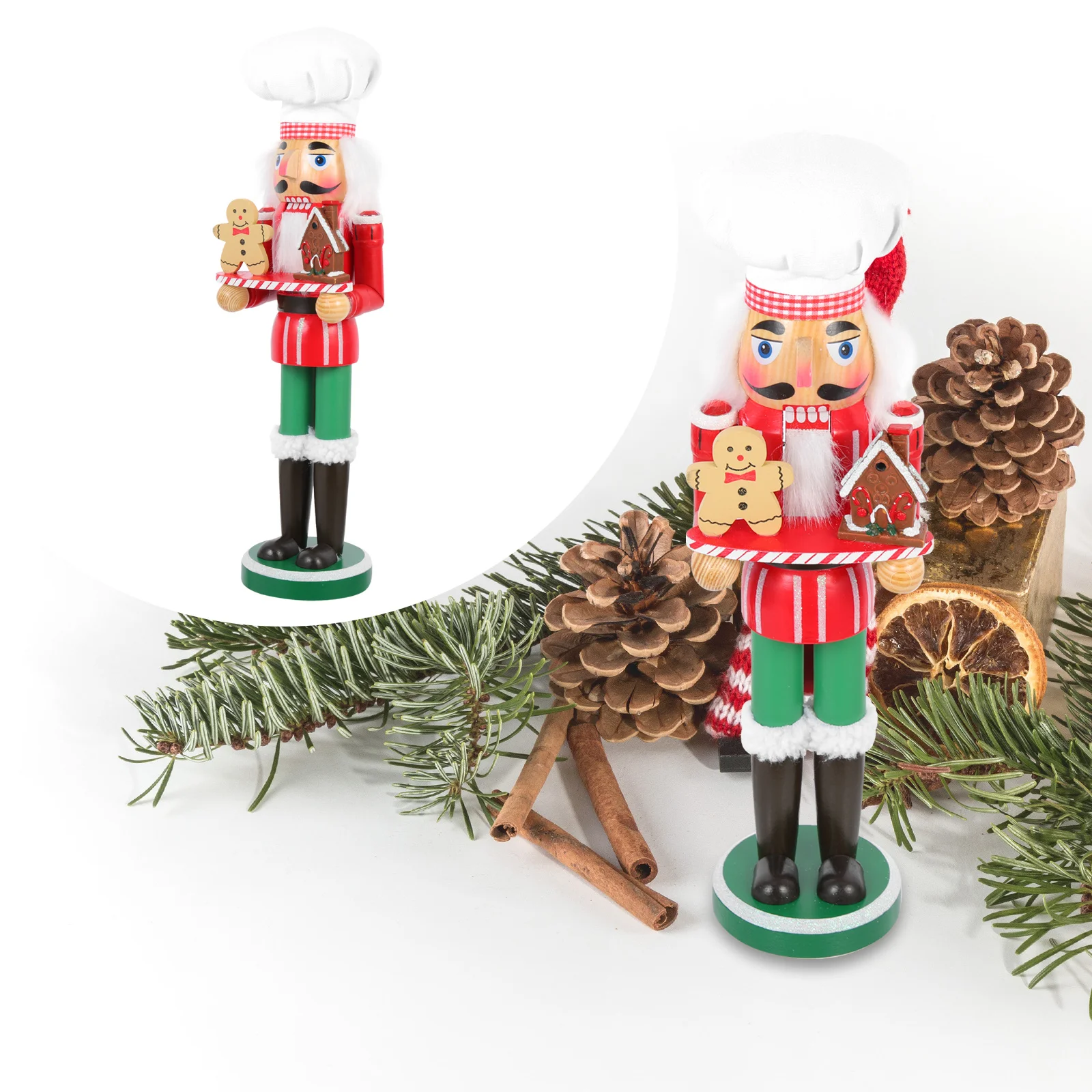 

Christmas Gift Wooden Nutcracker Ornament Cartoon Desktop Creative Wood Puppet Decoration Xmas Holiday Cheer Desktop Nutcracker