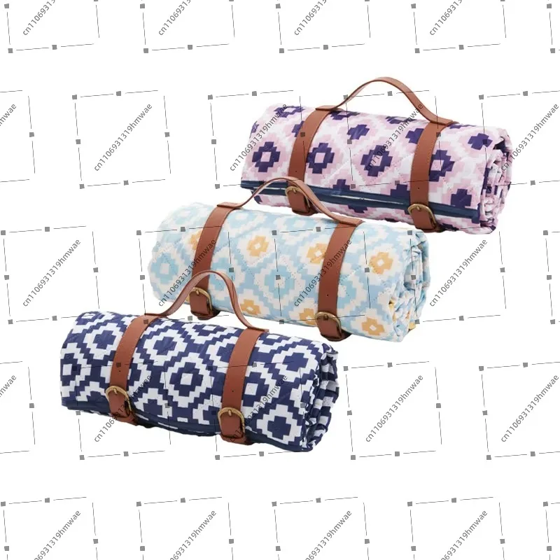 

Custom 4-layer large polyester travel foldable waterproof camping mat, portable outdoor picnic mat