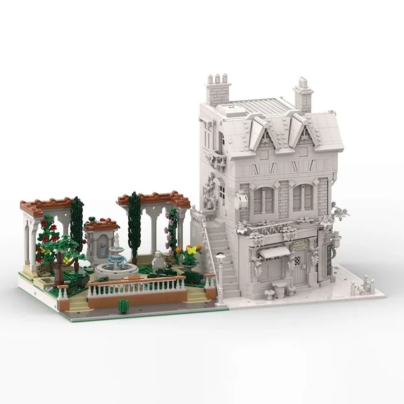 1407개 MOC 모듈식 분수 정원 모듈형 모델 빌딩 크리스마스 선물 블록 장난감 건축 조립 아이디어 브릭 어린이용