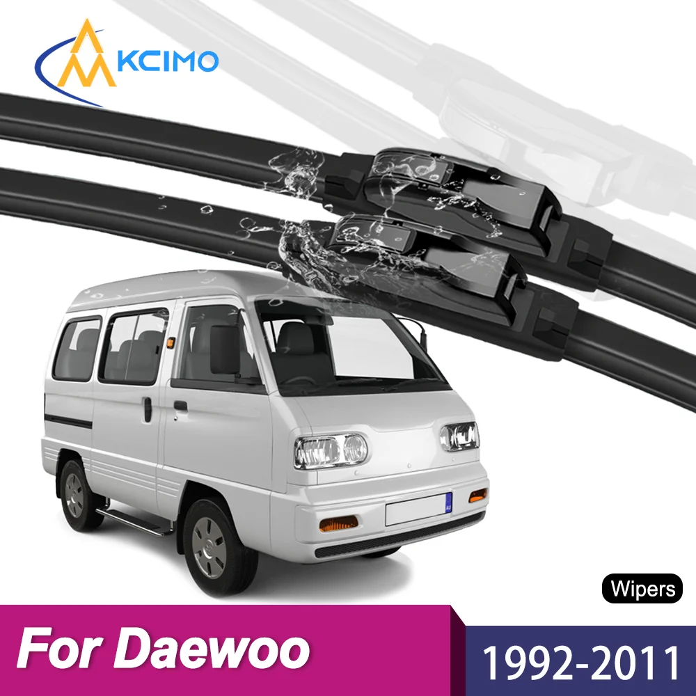 Mejore su sistema de limpiaparabrisas: 2 escobillas de goma premium para todas las estaciones para Daewoo Damas/Labo 1992-2011, visión clara y duradera