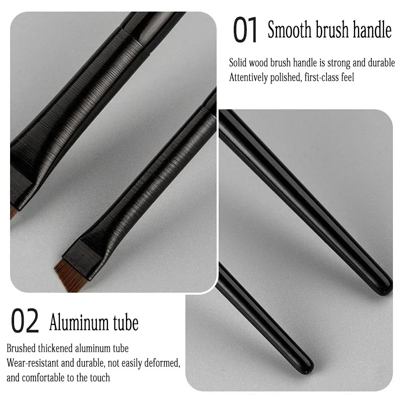 2PCS Eyebrow Eyeliner Brush Small Angled Eyebrow Liner Brush Brow Brush Make Up Brushes Beauty Professional Cosmetics Tool