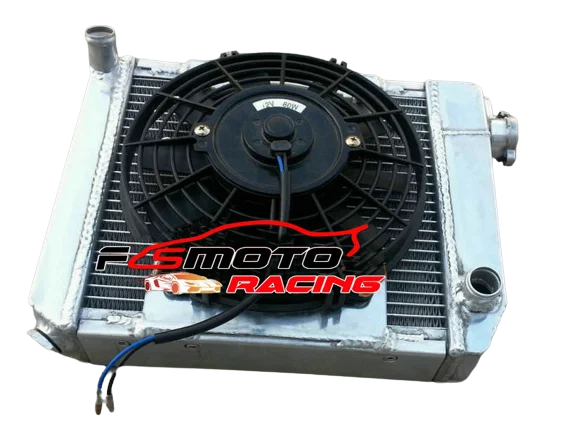 4ROW Aluminum Radiator&Shroud&Fan For AUSTIN ROVER MINI 1275 GT 1959-1997 Manual MT 1960 1961 1962 1936 1964 1965 1966 1967 1968