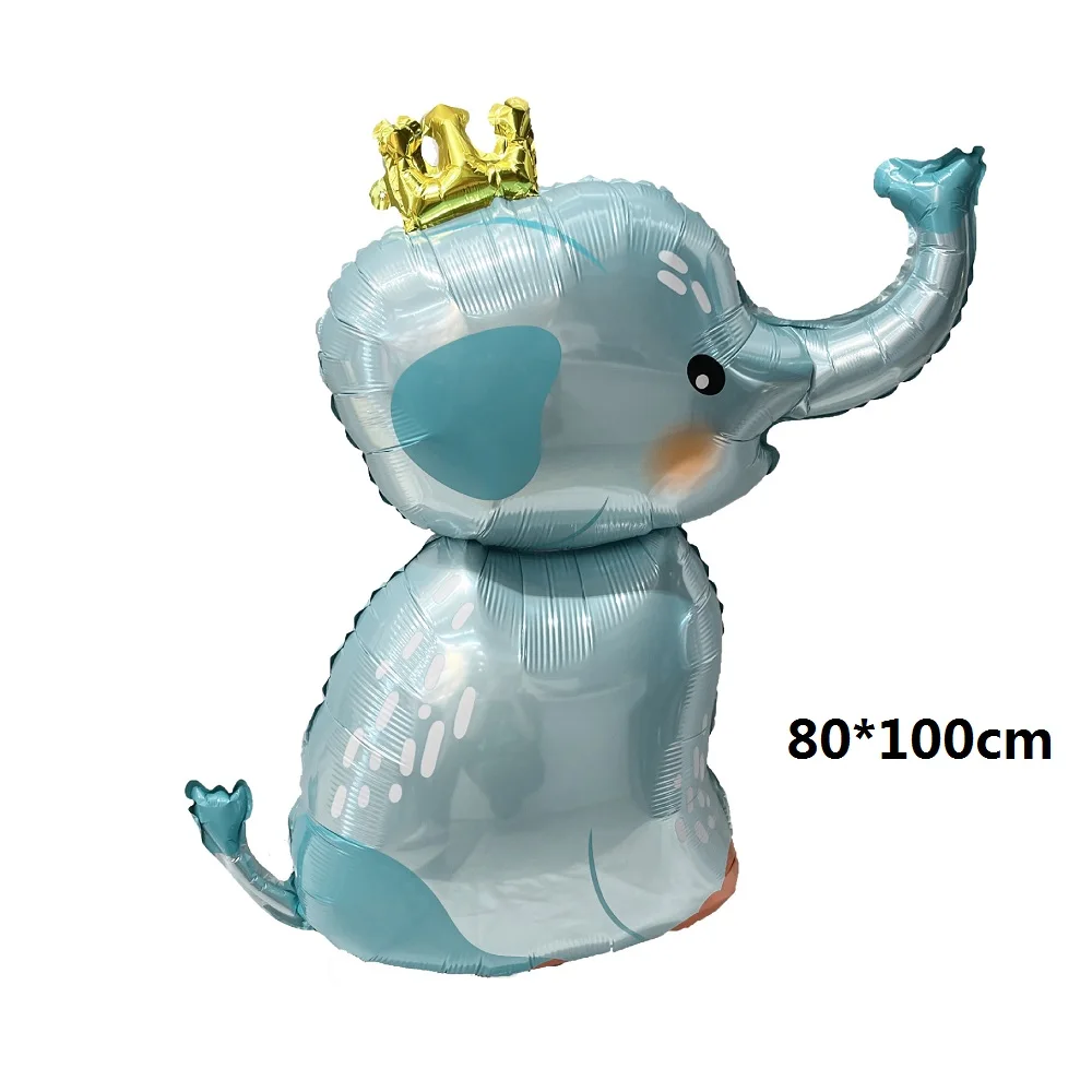 Pearl Blue Cartoon Elephant Aluminum Film Balloons Children\'s Birthday Anniversary Party Theme Decoration Elephant Balloons