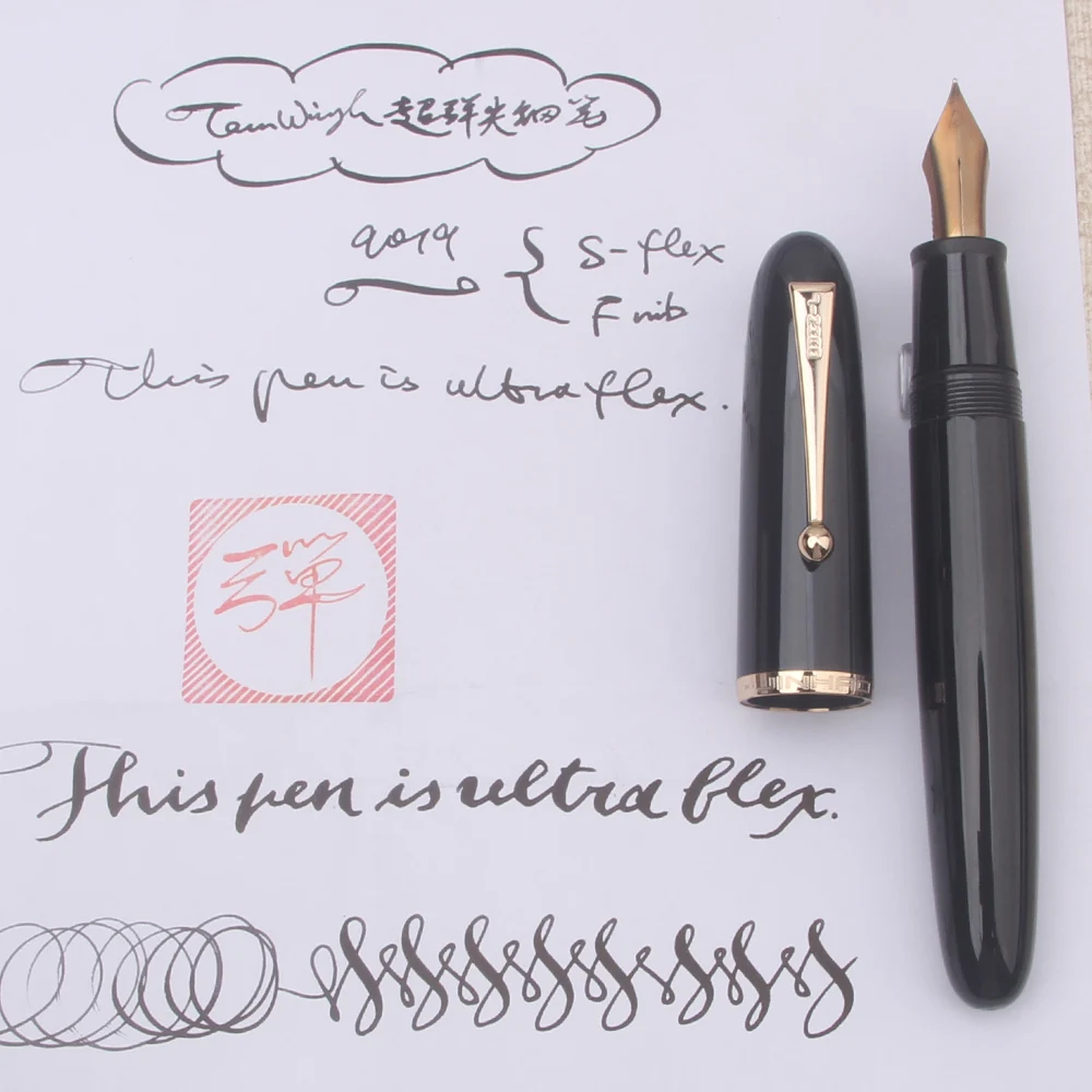 jinhao-9019-penna-stilografica-flessibile-trasparente-nera-rlastic-schizzo-floreale-gotico-super-morbidezza-flessibilita-penna-per-scrittura-per-calligrafia