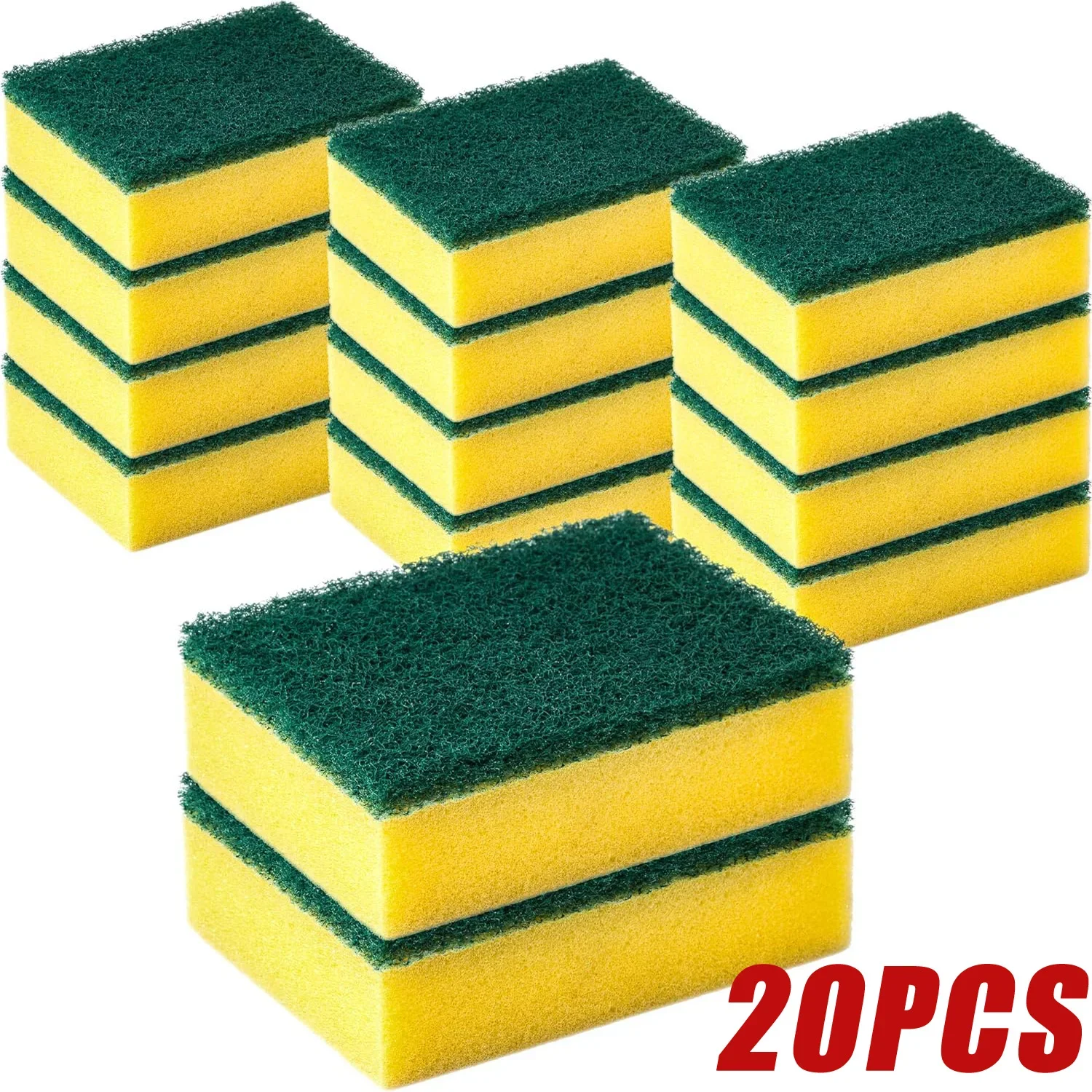 5/20pcs Dishwashing Sponge Kitchen Nano Emery Magic Clean Rub Pot Rust Focal Stains Sponge Removing Kit Cleaning Brush Sponges