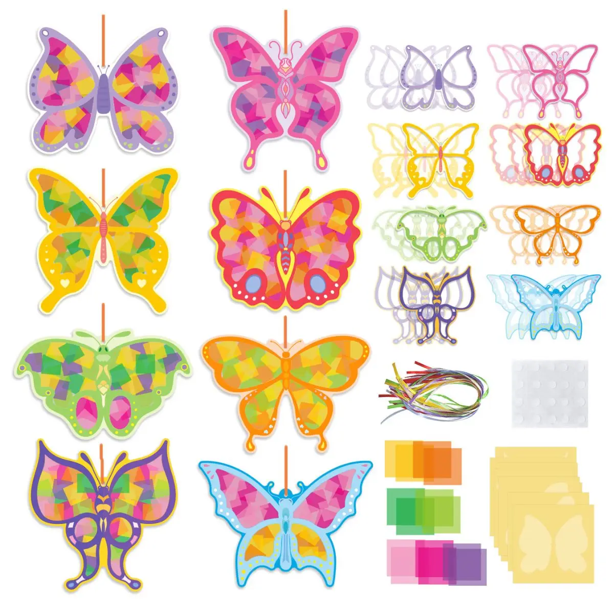 Butterfly Suncatchers Kit Spring Summer DIY Window Suncatchers Craft Make Your Own Butterfly Suncatchers