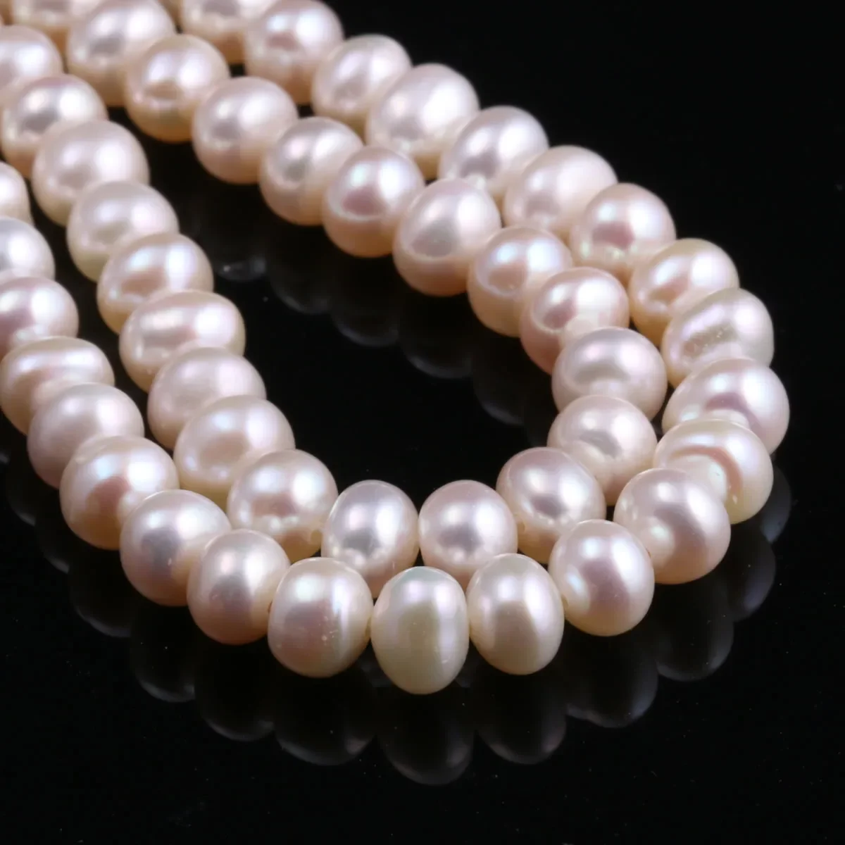 Natural Freshwater Pearls Beads High Quality oblate Shape Punch Loose Beads for Jewelry Making DIY necklace bracelet Accessories