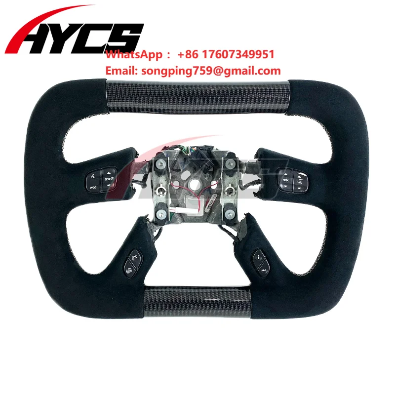 F1 Racing Sports Style Custom Carbon Fiber Steering Wheel for Chevrolet Hummer H2 Car Interior Upgrade Supports Customization