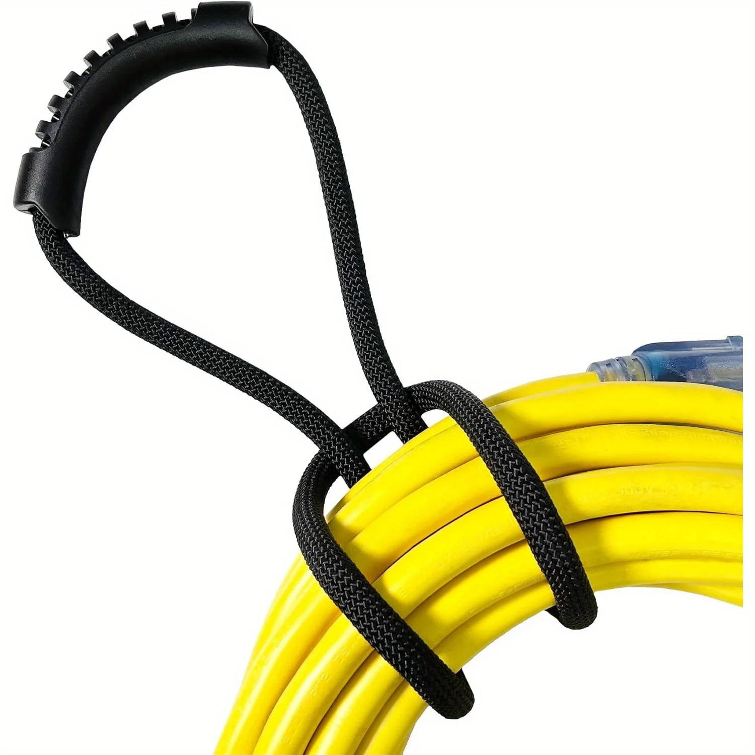 3pcs Loop-It Storage Straps by Wrap-It Storage - 18-inch  Black - Extension Cord Organizer, Vacuum Hose Holder, Shop Storage