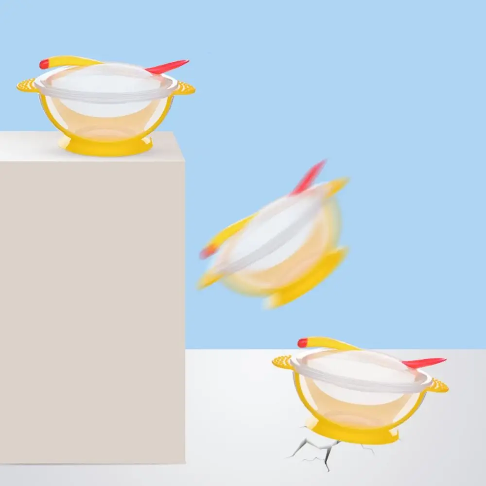 

Easy Clean Safety Baby Suction Cup Bowl Anti-fall Food Grade Baby Feeding Bowl Soft PP Eating Food Bowl Baby Training