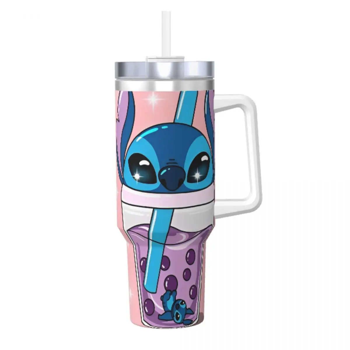 Stainless Steel Tumbler Stitch Angel Miniso Large Capacity Thermal Cups Insulated Cold Hot Mugs Cup Driving Custom Water Bottle