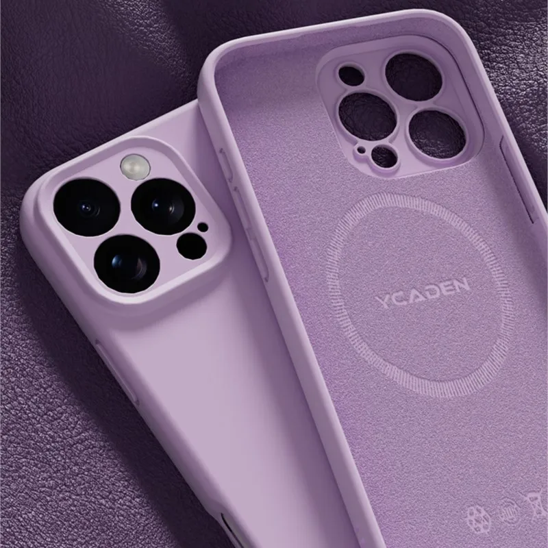 Original Liquid Silicone For Magsafe Magnetic Case for Samsung Galaxy S24 S23 S22 Plus Ultra Soft Shockproof Matte Candy Cover