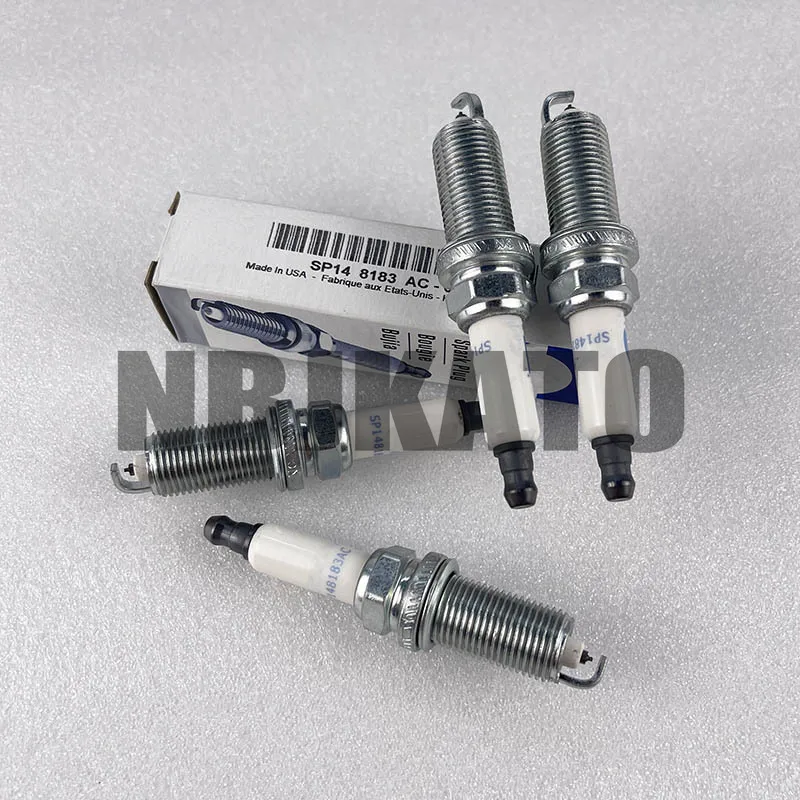 NBJKATO Brand New Genuine 4PCS Spark Plugs 68148183AC, SP148183AC For Jeep Cherokee Renegade 2.0L, 2.4L Dodge Dart