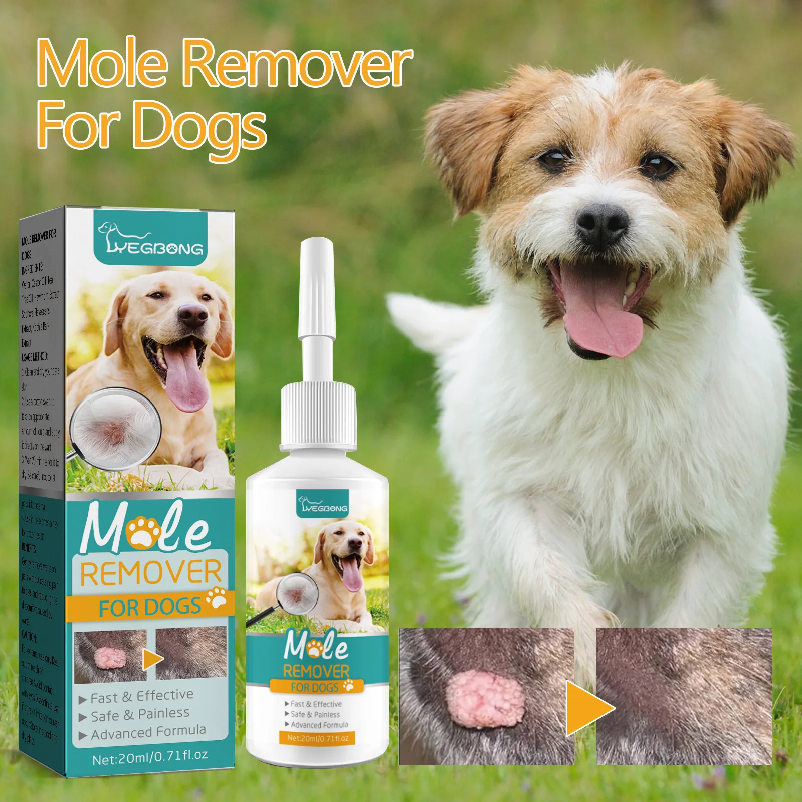 Dog Wart Remover Pet Skin Tag Wart Removal Painless Treatment Against Mole Remove Skin Fleshy Flat Liquid Pet Skin Care Liquid