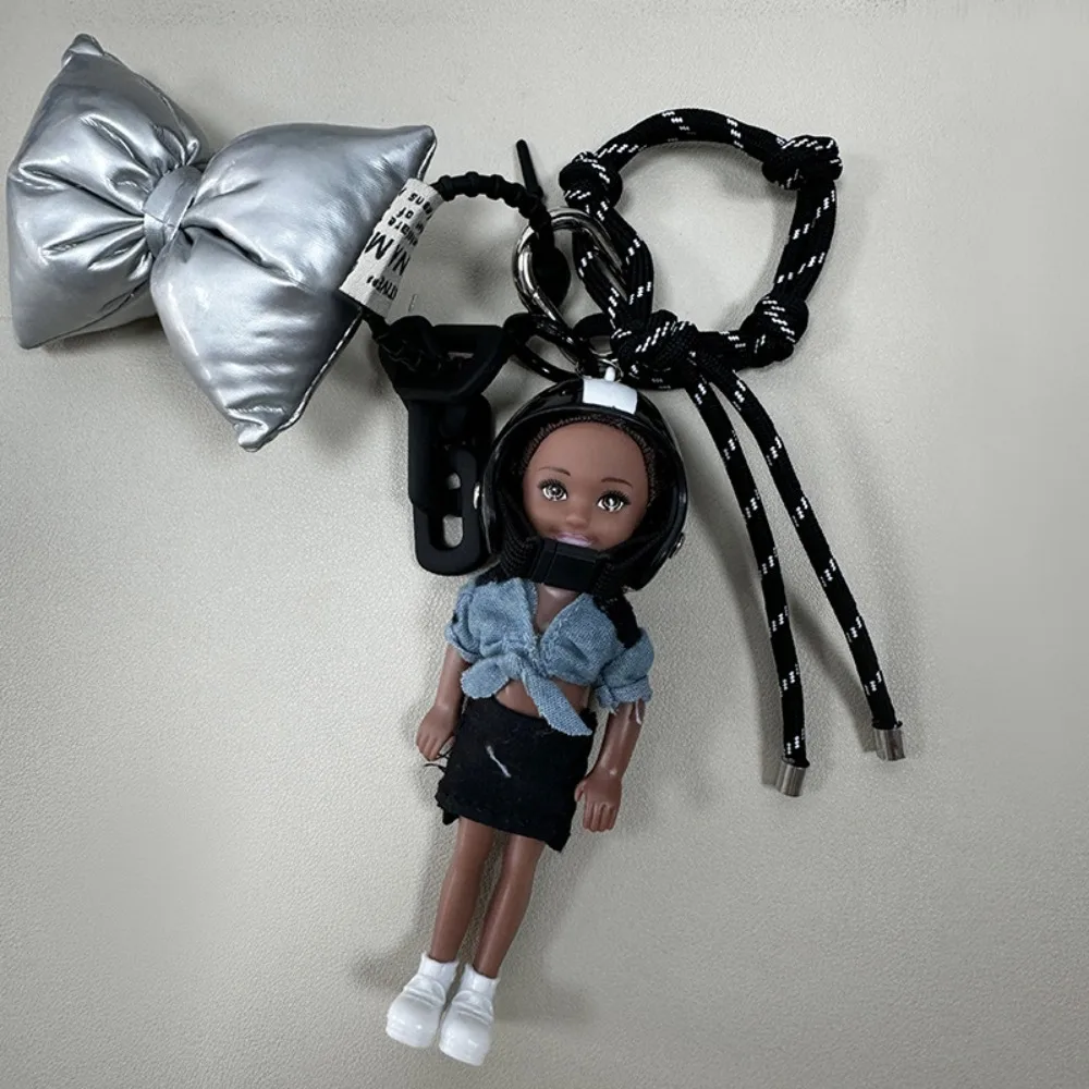 New Cute Doll Pendant Hanging Backpack Ornament DIY Change Clothes Bag Charm Car Key Ring Bag Decoration for Barbie Doll