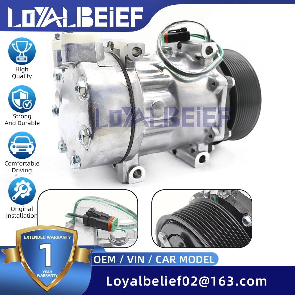 24V SD7H15 Ac Compressor  for SCANIA 4 P G R T Platform Chassis Truck Tractor 1996-  1531196 1888032 10570608