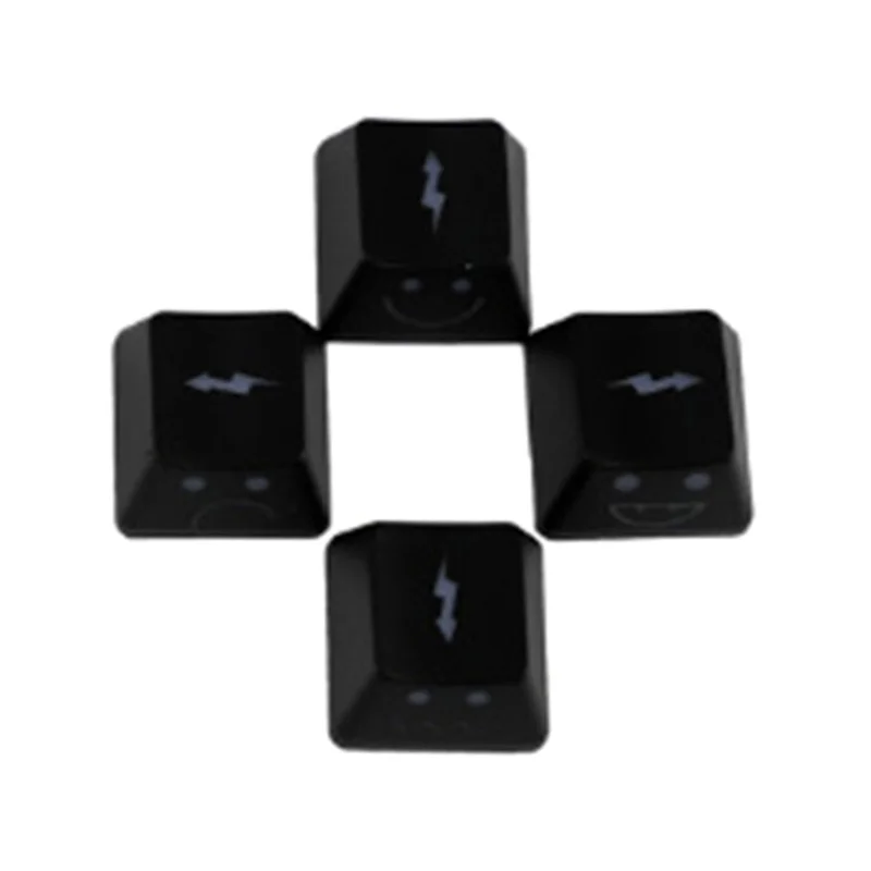 4 Pcs/set Lightning ABS Personalized Transparent Keycaps Wasd Direction Keys Keycaps for Cherry Mechanical Keyboard