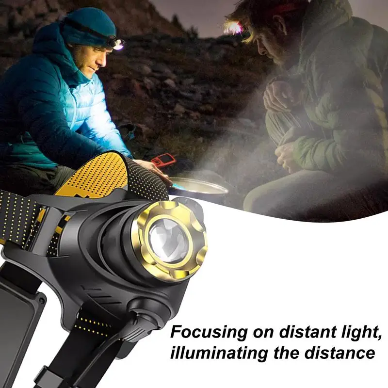 

LED Headlamp Super Bright Head Lamps LED Portable Rechargeable Waterproof 90 Flexible Angle Camping Headlamp & Spotlight